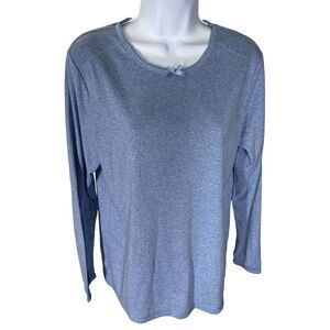 CUDDL Johns Cuddl Duds Blue LS Top Women's Lg